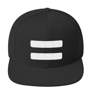Equal Sign Minimalist Snapback Hat